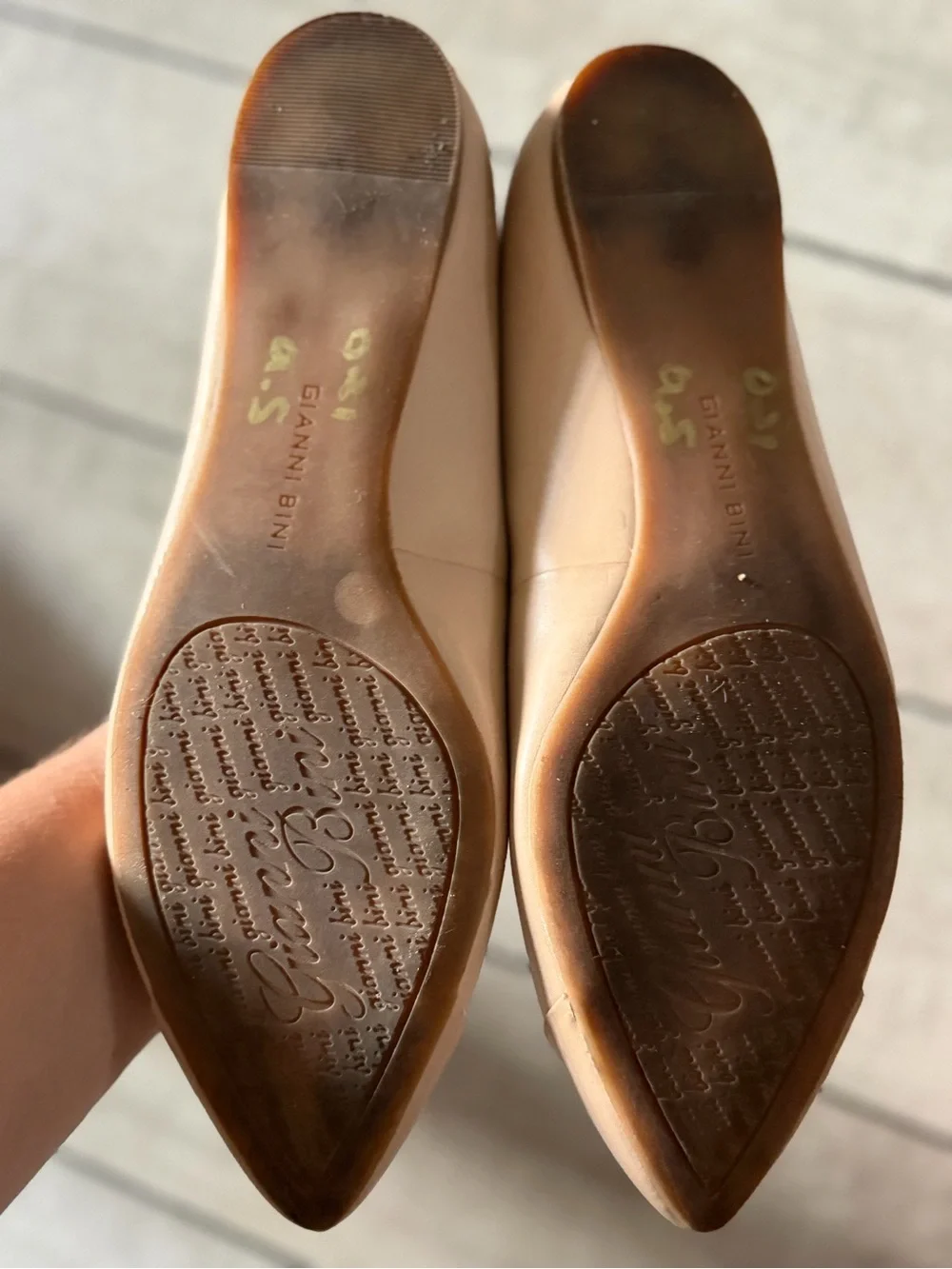 Gianni Bini Blush Nude Pointed-Toe Flats